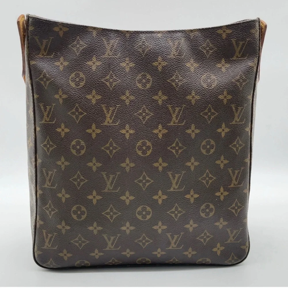 Louis Vuitton Looping Shoulder Bag GM Brown- authentic EUC